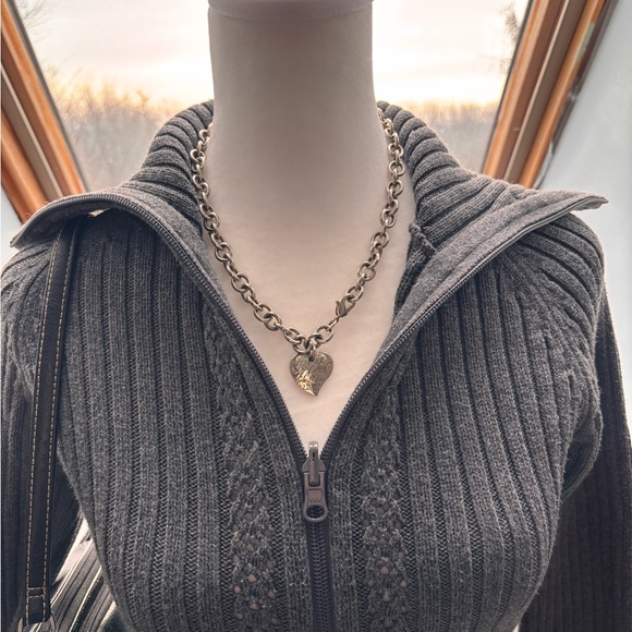 Jacob Connexion Mid–Late 2000’s Ribbed Zip Cardigan 🖤 - Picture 3 of 7